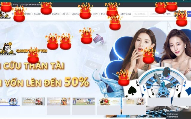 Giao diện đẹp mắt của cổng game ThanTai