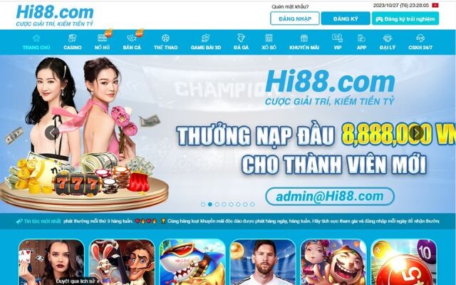 Trang chủ nhà cái Hi88 hàng đầu Châu Á