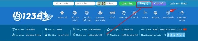 Nhấn vào nút "Đăng ký"