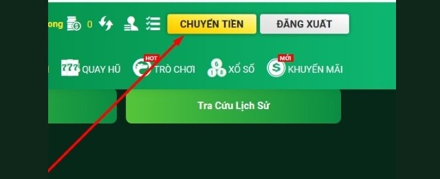 Nhấn vào mục  Chuyển tiền