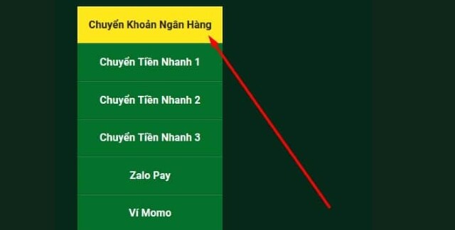 Chọn hình thức chuyển tiền