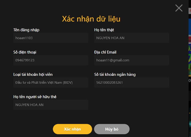 Xác nhận lại