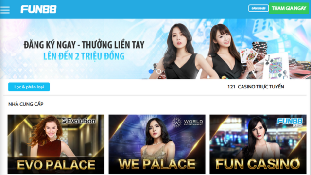 Fun88 - Trang đánh bài ăn tiền uy tín trên thị trường