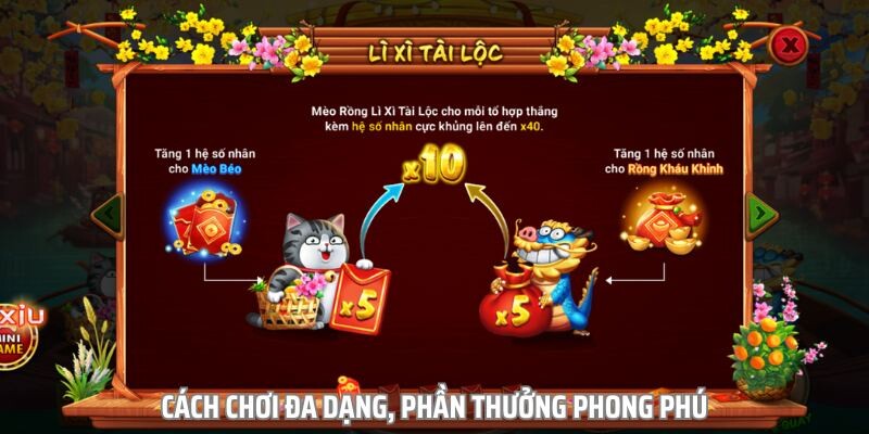 Sắc Xuân Chợ Tết Sunwin sở hữu cách chơi đa dạng và phong phú